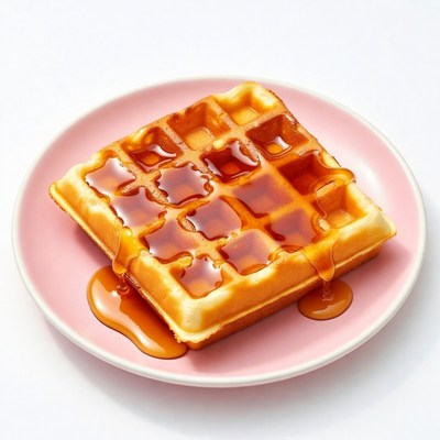 Waffle with Maple Syrup