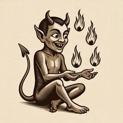 Imp Juggling Fireballs