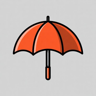Red Umbrella Illustration
