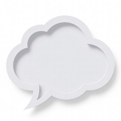3D White Speech Bubble