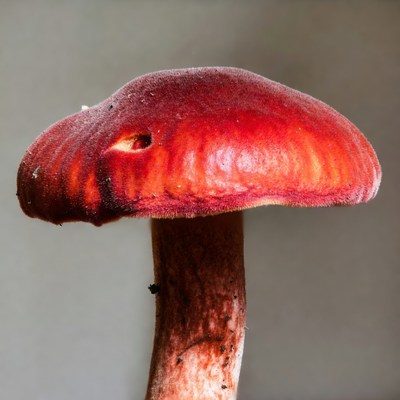 Red Mushroom on White Background