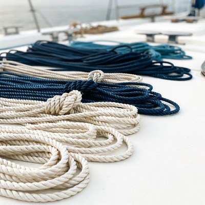Assorted Yacht Ropes on Deck