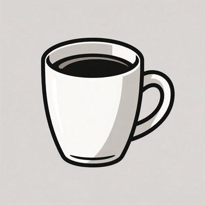 White mug with black coffee