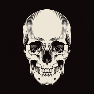 Human skull illustration