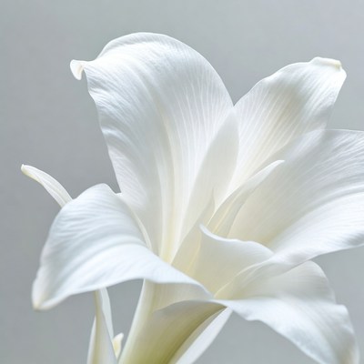 White Lily Flower Closeup