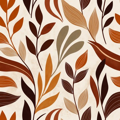 Autumn Leaves Seamless Pattern