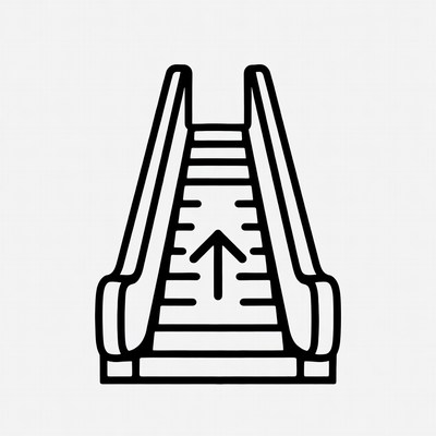 Upward Escalator Icon
