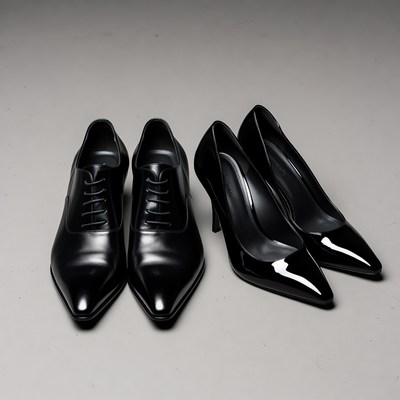 Black Men's Oxfords and Women's Heels