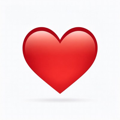 Shiny Red Heart Icon