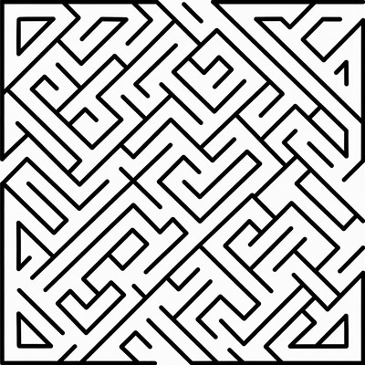 Black and White Maze Puzzle