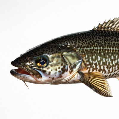 Spotted Sea Trout Fish Closeup