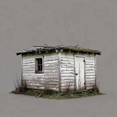 Old weathered wooden shed