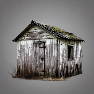 Old abandoned wooden shed