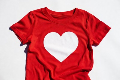 Red T-Shirt with White Heart