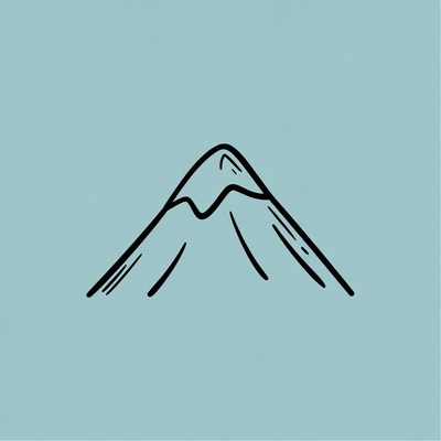 Mountain illustration on blue background