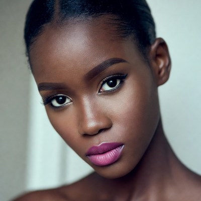 Beautiful African-American woman close-up
