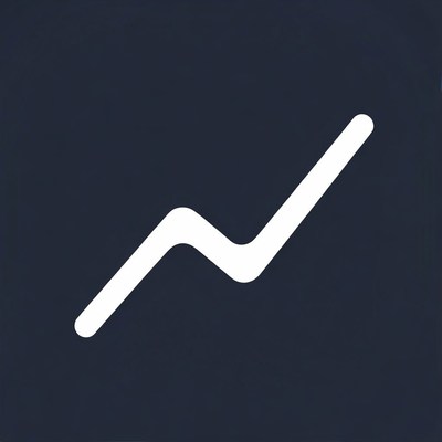 White upward arrow on dark background