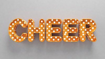 Polka Dot Cheer Lettering