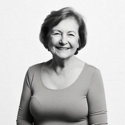 Smiling elderly woman portrait