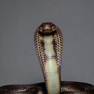 King cobra with hood raised