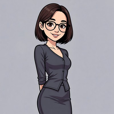 Asian woman in glasses smiling