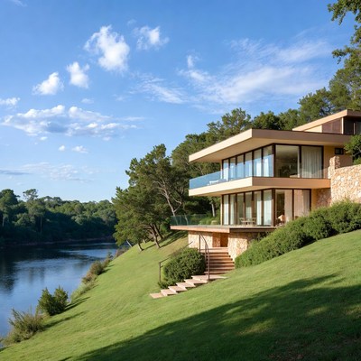 Modern House on Riverside Hill