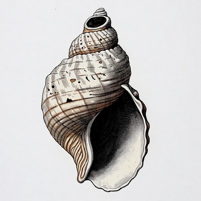 Spiral Seashell Illustration