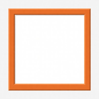 Orange Picture Frame Isolated