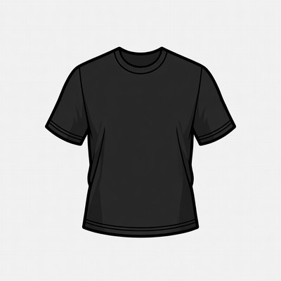 Black T-shirt Illustration