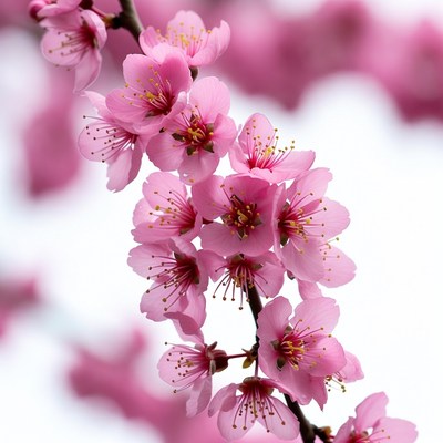 Pink Cherry Blossom Branches