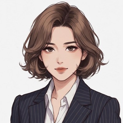 Asian woman in suit portrait