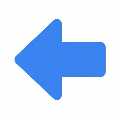 Blue Left Arrow Icon