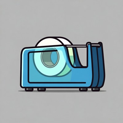 Blue Tape Dispenser Illustration