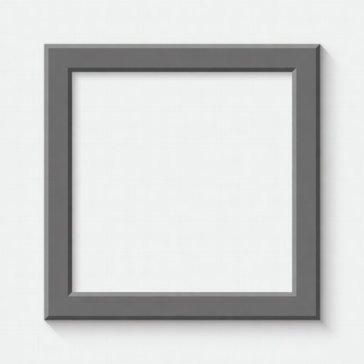 Empty Gray Picture Frame
