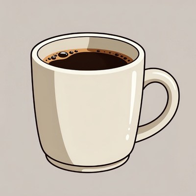 White mug of coffee