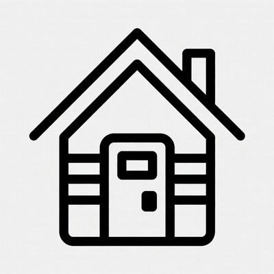 Log Cabin House Icon