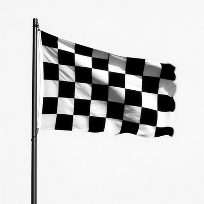 Checkered Flag on Pole