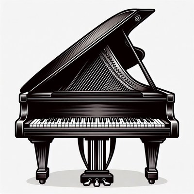 Grand Piano Illustration