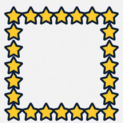Yellow Star Border Illustration