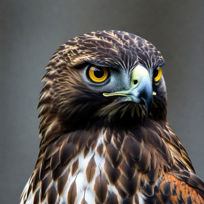 Red-tailed Hawk Close-up Portrait