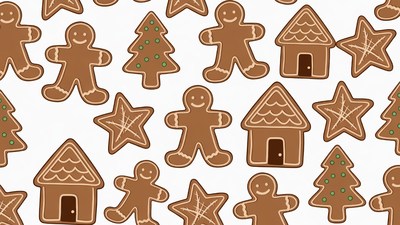 Gingerbread Men Christmas Pattern