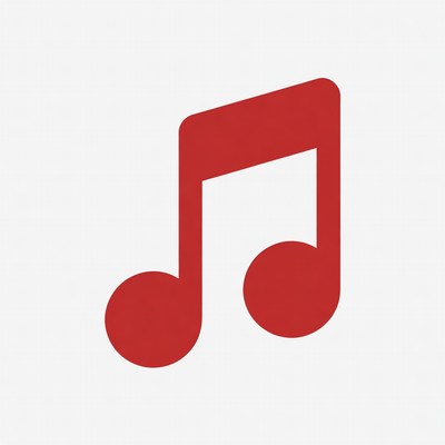 Red Music Notes Icon