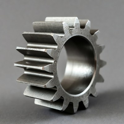 Metal spur gear isolated