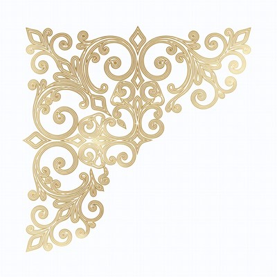 Gold ornate corner border