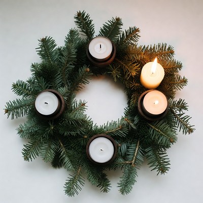 Advent wreath with four candles