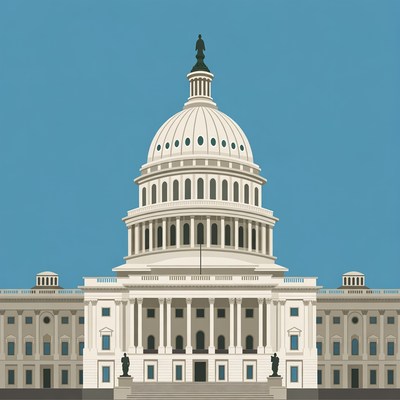 US Capitol Building Illustration