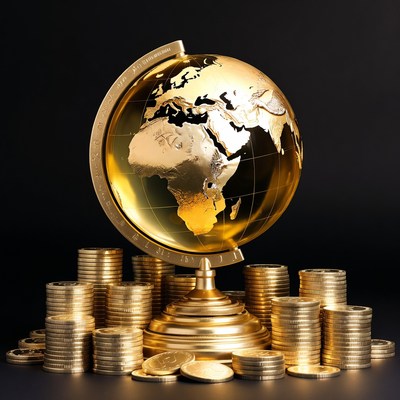 Golden Globe with Gold Coins