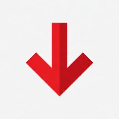 Red Down Arrow Icon