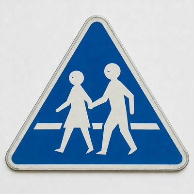 Pedestrian Crossing Sign with Children