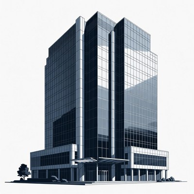 Modern Glass Skyscraper Building